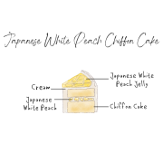 [10月/自取] Japanese White Peach Chiffon Cake (serves 4-5 people)