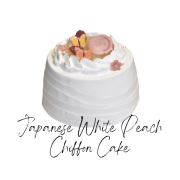 [10月/自取] Japanese White Peach Chiffon Cake (serves 4-5 people)